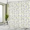 Ambesonne Floral Shower Curtain, Onion Flower Pattern with Circular Petals in Retro Graphic Design, Cloth Fabric Bathroom Decor Set with Hooks, 69" W x 70" L, Avocado Green Coconut view 4