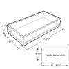Azar Displays 556206  Large Deluxe Clear Tray, 12x6 (Pack of 4) view 2