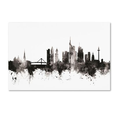 Trademark Fine Art Frankfurt Germany Skyline III by Michael Tompsett, 16x24-Inch-Inch