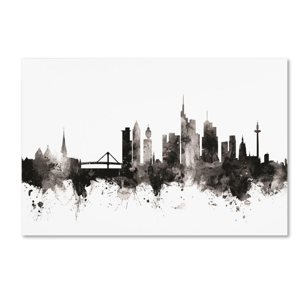 Trademark Fine Art Frankfurt Germany Skyline III by Michael Tompsett, 16x24-Inch-Inch