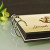 Wood Wooden Name Engraved Advice Book Custom Rustic Wedding Guest Book view 3