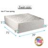 Dream Solutions USA Legacy Twin Size (39"x75"x8") Mattress and Low Profile Box Spring Set - Fully Assembled, Good for Your Back, One Sided - None Flip view 2