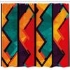 Ambesonne Modern Shower Curtain, Geometric Contemporary Art Design Black Bold Zig Zag Borders Pattern, Cloth Fabric Bathroom Decor Set with Hooks, 69" W x 75" L, Teal Orange Marigold view 2