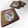 Caroline's Treasures SS8340FC Schnauzer Foam Coaster Set of 4 Set of 4 Cup Coasters for Indoor Outdoor, Tabletop Protection, Anti Slip, Mouse pad Material view 1