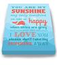 Under The Sea Ocean Rhyme - Stretched Canvas Nursery Wall Art Decor - Adorable You are My Sunshine - Whale Design - Baby Gift idea - Wooden Frame Construction - Ready to Hang 11X14 view 3