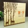 Tree Wedding Guest Book with Deer Personalized Name and Date Scrapbook Photo Albums Book view 3