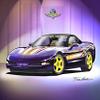 1998 Corvette INDY 500 PACE CAR - Art Print Poster by Artist Danny Whitfield - Size 20 X 30 view 1