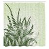Ambesonne Green Shower Curtain, Nature Botanic Exotic Plants Silhouette Fern Leaves with Grungy Effect, Cloth Fabric Bathroom Decor Set with Hooks, 69" W x 70" L, Green Olive view 2