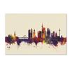 Trademark Fine Art Frankfurt Germany Skyline IV by Michael Tompsett, 16x24-Inch-Inch view 1