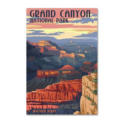 Trademark Fine Art Grand Canyon by Lantern Press, 16x24-Inch-Inch