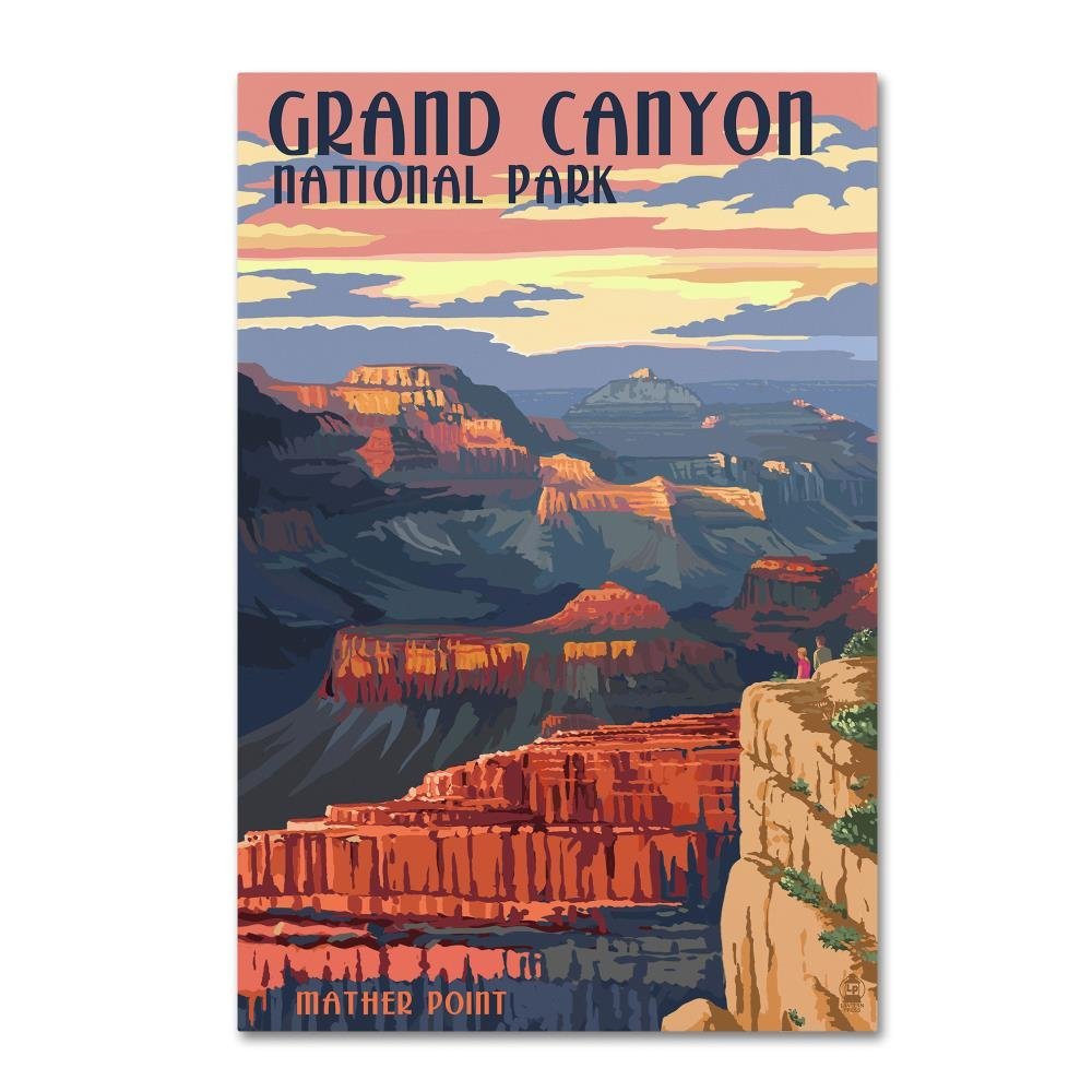 Trademark Fine Art Grand Canyon by Lantern Press, 16x24-Inch-Inch