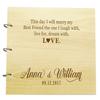 Darling Souvenir Personalised Wooden Wedding Guest Book Engraved Bride & Groom Advice Book Photo Album view 1
