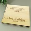 Darling Souvenir Personalised Wooden Wedding Guest Book Engraved Bride & Groom Advice Book Photo Album view 2
