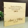 Darling Souvenir Personalised Wooden Wedding Guest Book Engraved Bride & Groom Advice Book Photo Album view 4