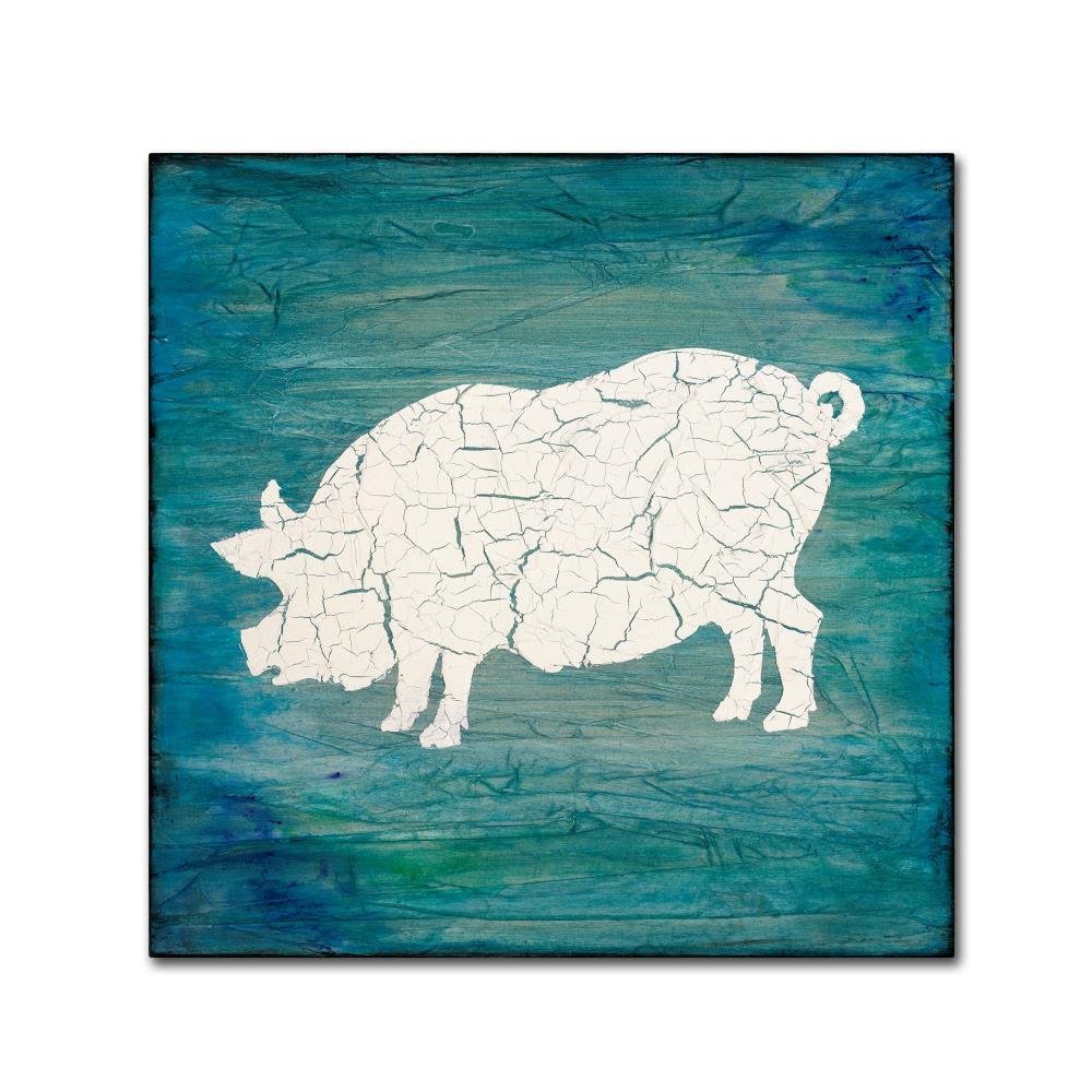 Trademark Fine Art Farm Pig by LightBoxJournal, 24x24-Inch-Inch