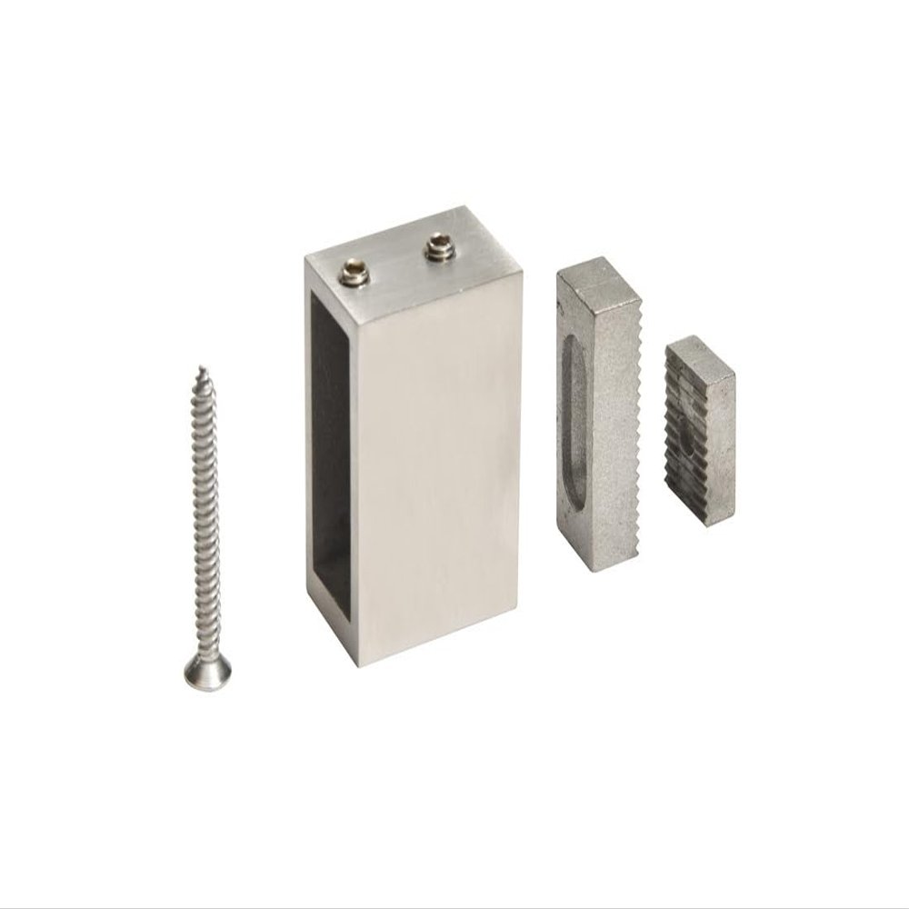 CRL SRSERF4WBS Brushed Stainless Track Holder Fitting for Wall Only for SRSER78BS Deluxe Senior Serenity Sliding System Pair