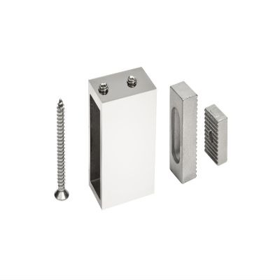 CRL SRSERF4WPS Polished Stainless Track Holder Fitting for Wall Only for SRSER78PS Deluxe Senior Serenity Sliding System Pair