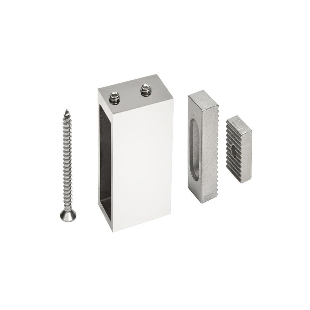 CRL SRSERF4WPS Polished Stainless Track Holder Fitting for Wall Only for SRSER78PS Deluxe Senior Serenity Sliding System Pair