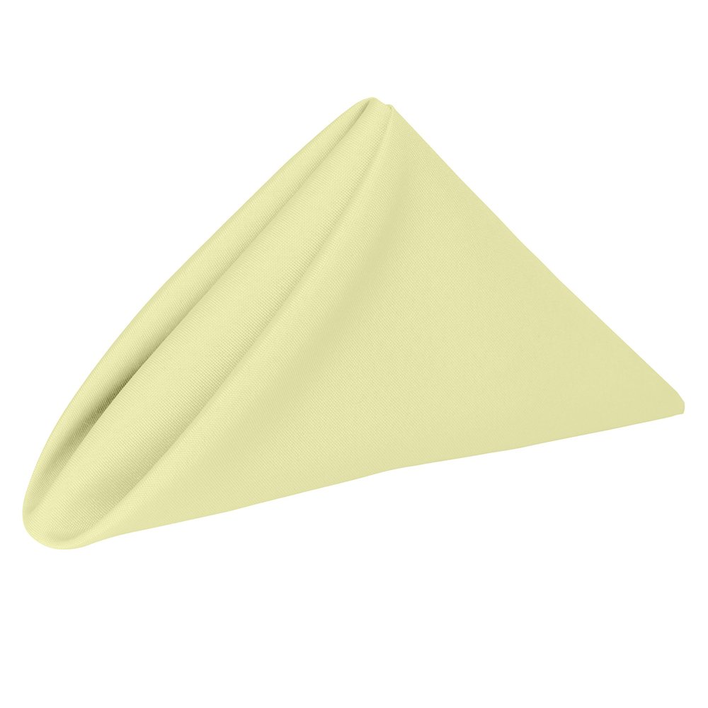 Ultimate Textile Maize Cloth Napkins - 17" x 17" (Set of 12) Polyester Washable Square Napkins for Wedding Party Dining Events Machine Washable