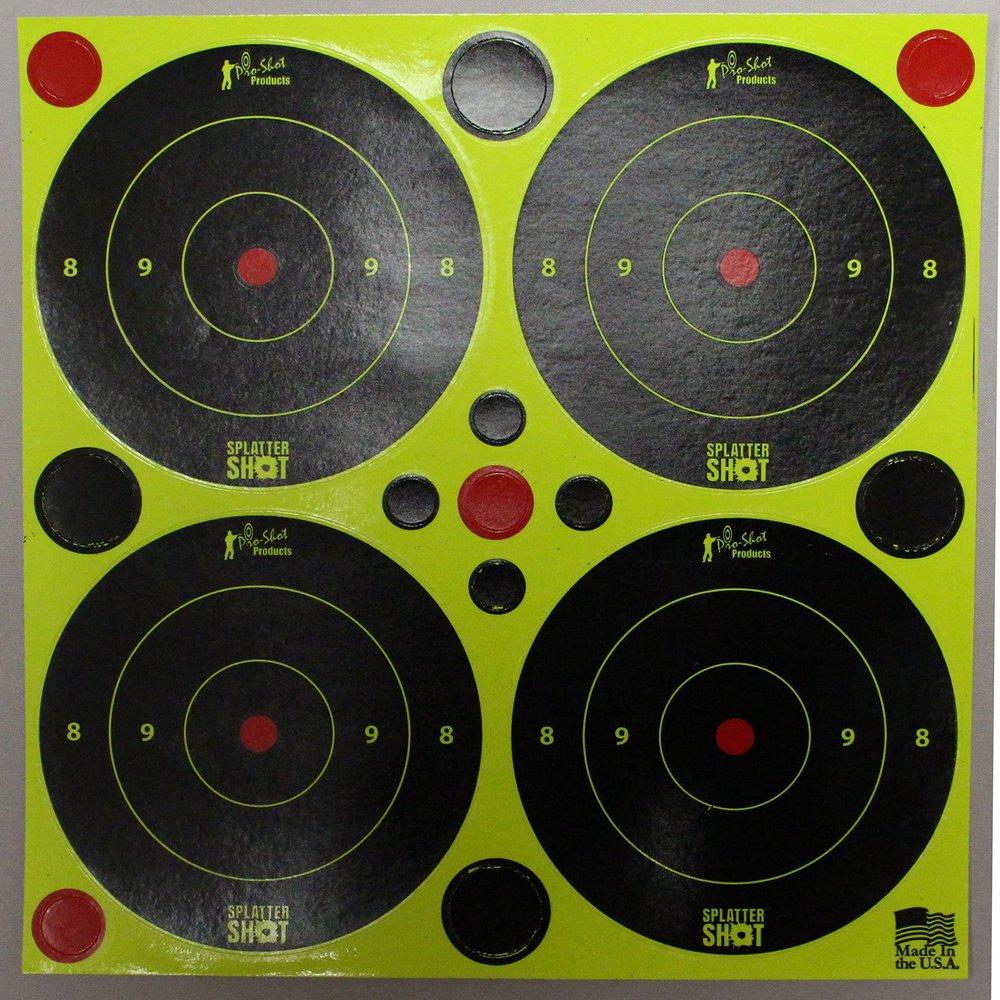 Pro-Shot Products Splatter Shot Bullseye with Pasters, 3", Black