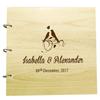 Darling Souvenir Rustic Wedding Wood Engraved Bride & Groom Advice Guestbook Photo Album Custom Scrapbook view 1