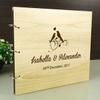 Darling Souvenir Rustic Wedding Wood Engraved Bride & Groom Advice Guestbook Photo Album Custom Scrapbook view 2