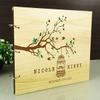Photo Album Custom Scrapbook Personalized Wood Name Engraved Bride & Groom Advice Book view 2