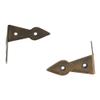 Set of 4 Brass 90 Degree Spade Trunk Corners, Antique Brass Finish, Edge Guard Table Cabinet Protector, Solid Metal Furniture Decor, Decorative Corner Brackets view 4