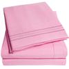 1500 Supreme Collection Twin XL Sheet Sets Pink - 3 Piece Bed Sheets and Pillowcase Set for Twin XL Mattress - Extra Soft, Elastic Corner Straps, Deep Pocket Sheets, Twin XL Pink view 1