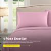 1500 Supreme Collection Twin XL Sheet Sets Pink - 3 Piece Bed Sheets and Pillowcase Set for Twin XL Mattress - Extra Soft, Elastic Corner Straps, Deep Pocket Sheets, Twin XL Pink view 4