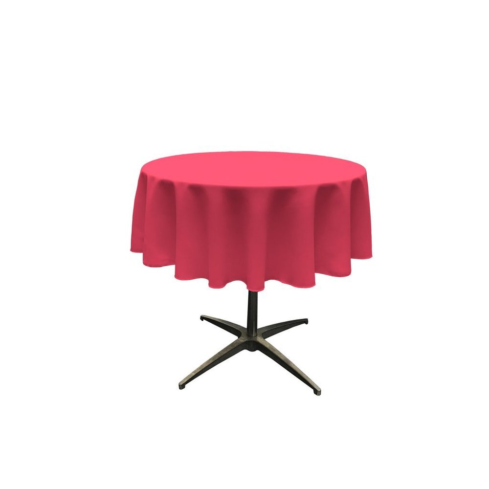AddandShip by ADD&Ship Round Polyester Tablecloth 45 inches (Hot Pink)