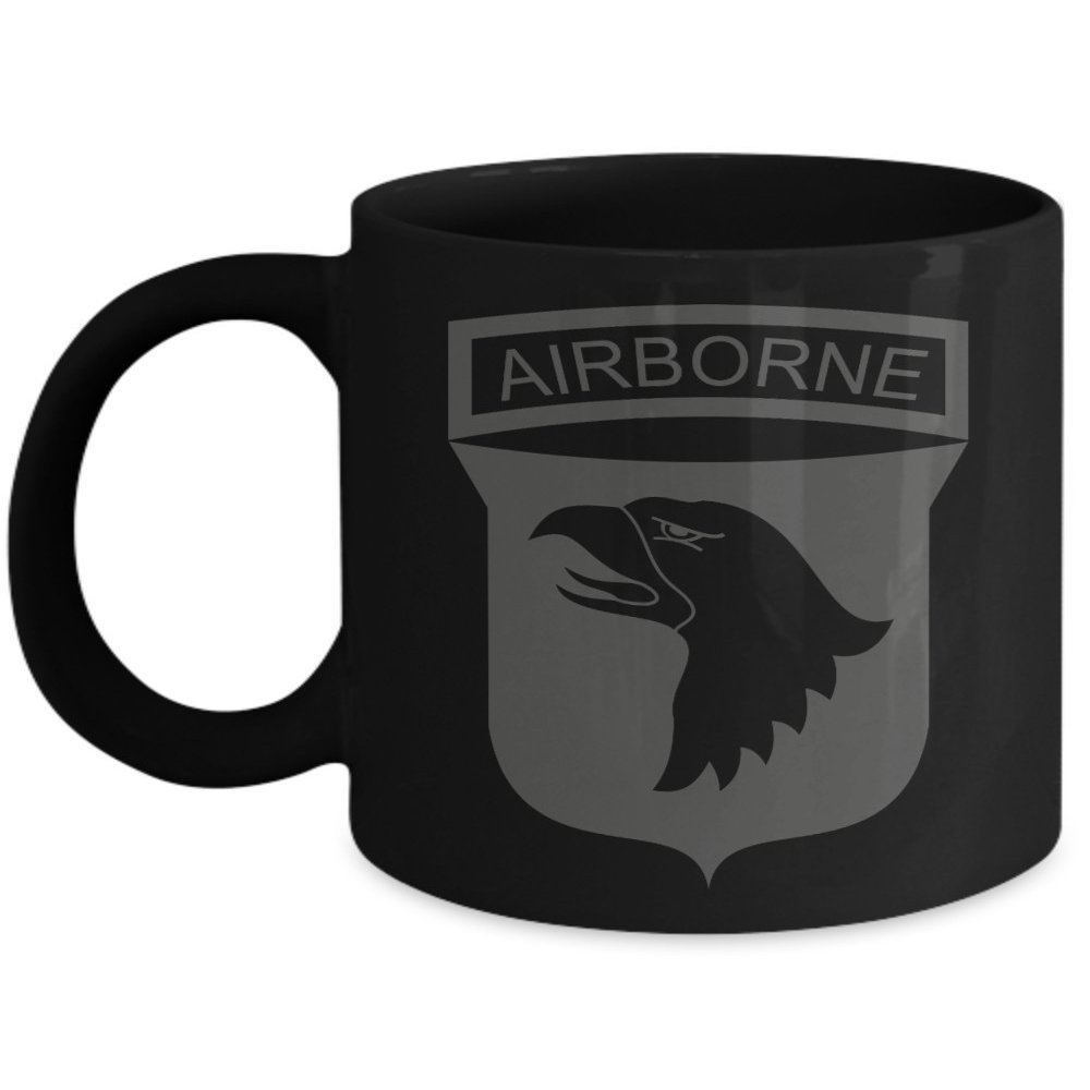 101st Airborne Coffee Mug - Grey US Army Coffee Mug - Both Sides