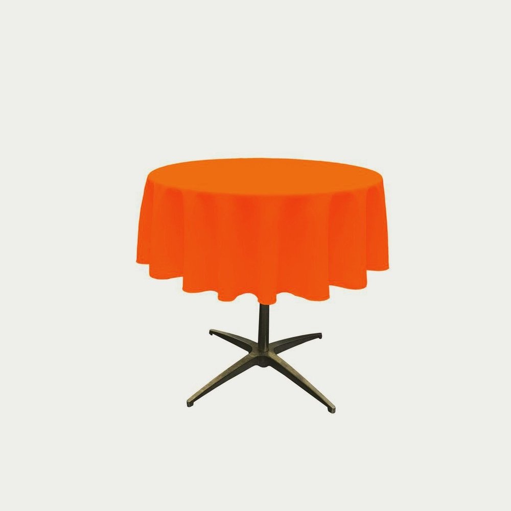 AddandShip by ADD&Ship Round Polyester Tablecloth 45 inches (Orange)
