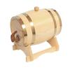 10L Whiskey Barrel Dispenser Oak Aging Barrels Home Whiskey Barrel Decanter for Wine, Spirits, Beer, and Liquor (White) view 1