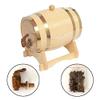 10L Whiskey Barrel Dispenser Oak Aging Barrels Home Whiskey Barrel Decanter for Wine, Spirits, Beer, and Liquor (White) view 2