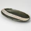 Oribe Rust Belt 10.0 Multi-Purpose Plate, 12.0 x 6.9 x 1.6 inches (30.6 x 17.5 x 4 cm), 24.8 oz (680 g), Planting Bowl, Restaurant, Restaurant, Commercial Use, Japanese Tableware, Restaurant view 1