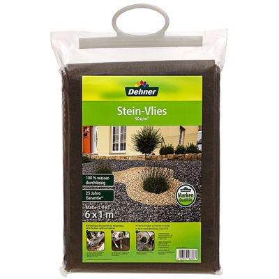 Dehner Landscape Fabric for Gravel, Water Permeable, 6 x 1m, Brown
