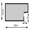 FRAMES BY POST 39mm Black Photo Picture Poster Frame with Pink Mount 60 x 80cm for Pic Size 50 x 70cm (Plastic Glass) view 3
