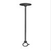 Flat Black Corner Shower Curtain Rod (30" x 48") Round Brackets view 3