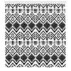 Ambesonne Tribal Shower Curtain, Hand Drawn Style Tribal Pattern Geometric and Oranmental Aztec Design Print, Cloth Fabric Bathroom Decor Set with Hooks, 69" W x 75" L, White and Black view 2