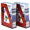 Acrimet Magazine File Holder  Vertical Rack for Documents, Folders and Mail, Durable Plastic Desk Organizer for Office & Home, Clear Red (2 Pack) view 3