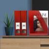 Acrimet Magazine File Holder  Vertical Rack for Documents, Folders and Mail, Durable Plastic Desk Organizer for Office & Home, Clear Red (2 Pack) view 4