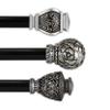 A&F Rod Dcor Ordained Two-tone Collection 1" Single Curtain Rod, 160-240 inch - Rosette Finial view 1