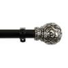 A&F Rod Dcor Ordained Two-tone Collection 1" Single Curtain Rod, 160-240 inch - Rosette Finial view 2