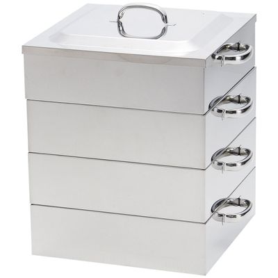 Momojirushi Commercial Square Steamer, 3 Levels, 15.4 inches (