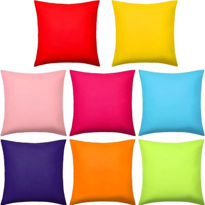 Coliang Candy Solid Color Pillow Case Couch Pillows Colorful Throw Pillows Sofa Bed Office Couch Rainbow Bright Colored Throw Pillows 18x18 Inch (45x45CM) - Grass Green