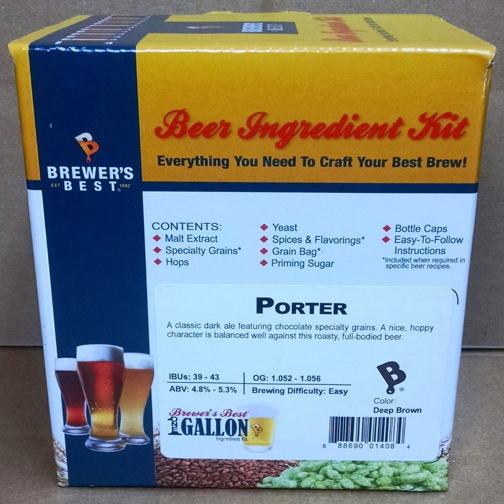 Brewer's Best One Gallon Home Brew Beer Ingredient Kit (Porter)