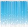 Ambesonne Abstract Shower Curtain, Stars Splashing Down Open Sky Vibrant Celestial Rays Beams Design, Cloth Fabric Bathroom Decor Set with Hooks, 69" W x 84" L, Sky Blue White view 2