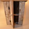 Amish Wares Rustic Primitive Barnwood Cabinet to Display Country Decor and Antiques in Your Country Cabin Stationary or Wall Mount Barn Wood Cabinet Has Many Uses view 1