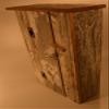 Amish Wares Rustic Primitive Barnwood Cabinet to Display Country Decor and Antiques in Your Country Cabin Stationary or Wall Mount Barn Wood Cabinet Has Many Uses view 3